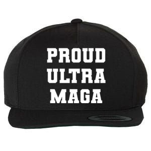 Proud Ultra MAGA Varsity USA United States Of America Wool Snapback Cap