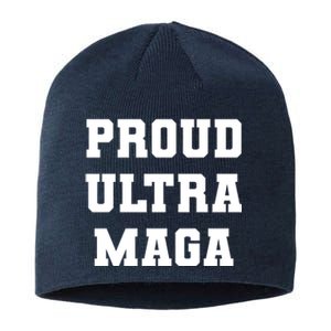 Proud Ultra MAGA Varsity USA United States Of America Sustainable Beanie