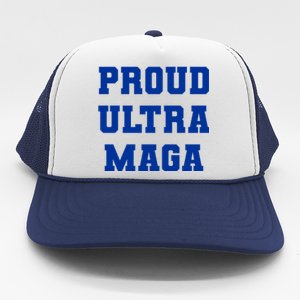 Proud Ultra MAGA Varsity USA United States Of America Trucker Hat