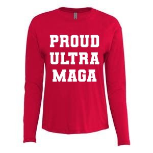 Proud Ultra MAGA Varsity USA United States Of America Womens Cotton Relaxed Long Sleeve T-Shirt