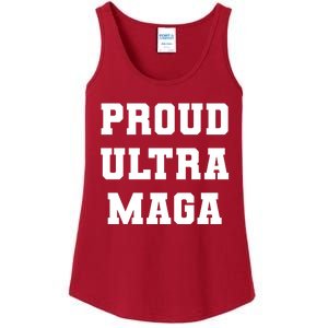 Proud Ultra MAGA Varsity USA United States Of America Ladies Essential Tank