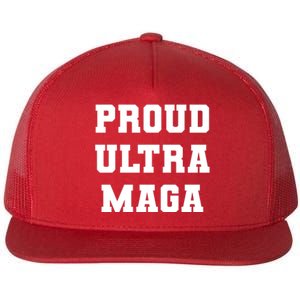 Proud Ultra MAGA Varsity USA United States Of America Flat Bill Trucker Hat