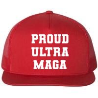 Proud Ultra MAGA Varsity USA United States Of America Flat Bill Trucker Hat