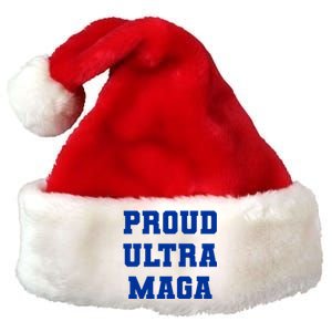 Proud Ultra MAGA Varsity USA United States Of America Premium Christmas Santa Hat