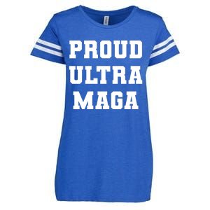 Proud Ultra MAGA Varsity USA United States Of America Enza Ladies Jersey Football T-Shirt