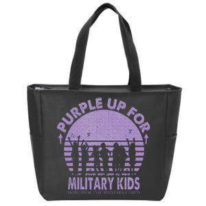 Purple Up Military Month Of The Military Zip Tote Bag