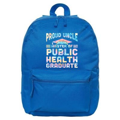 Proud Uncle Master Of Public Health Senior Mph Grad Funny Gift 16 in Basic Backpack