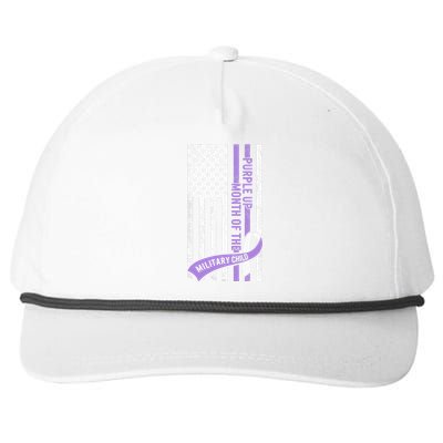 Purple Up Military Child Month Children Awareness Snapback Five-Panel Rope Hat