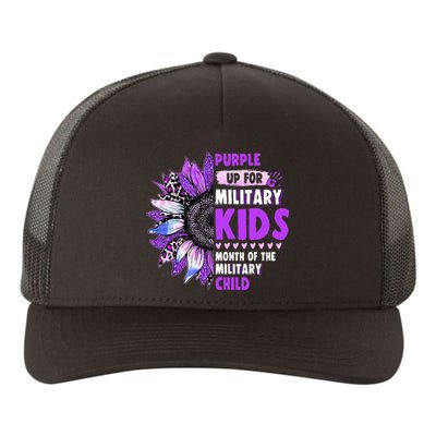 Purple Up Military Child Leopard Sunflower Yupoong Adult 5-Panel Trucker Hat