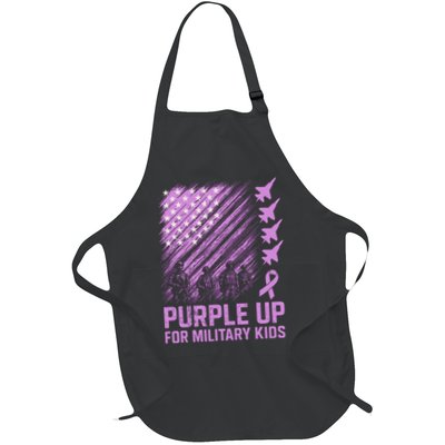 Purple Up Military Month Of Military Child Army April Full-Length Apron With Pockets