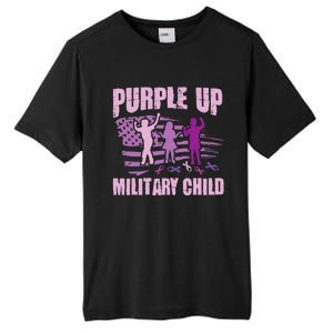 Purple Up Military Child US Flag Military Child Awareness Tall Fusion ChromaSoft Performance T-Shirt