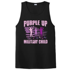 Purple Up Military Child US Flag Military Child Awareness PosiCharge Competitor Tank