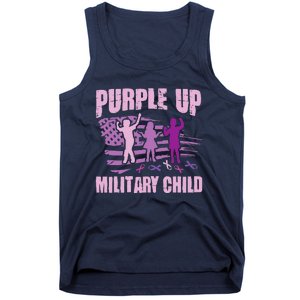 Purple Up Military Child US Flag Military Child Awareness Tank Top