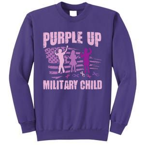 Purple Up Military Child US Flag Military Child Awareness Sweatshirt