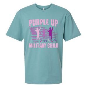 Purple Up Military Child US Flag Military Child Awareness Sueded Cloud Jersey T-Shirt