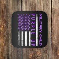 Purple Up Month Of Military Child Awareness Coaster