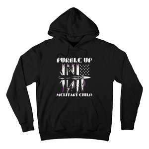 Purple Up Melitary Child Hoodie