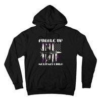 Purple Up Melitary Child Hoodie