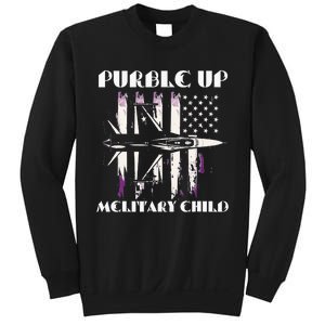 Purple Up Melitary Child Sweatshirt