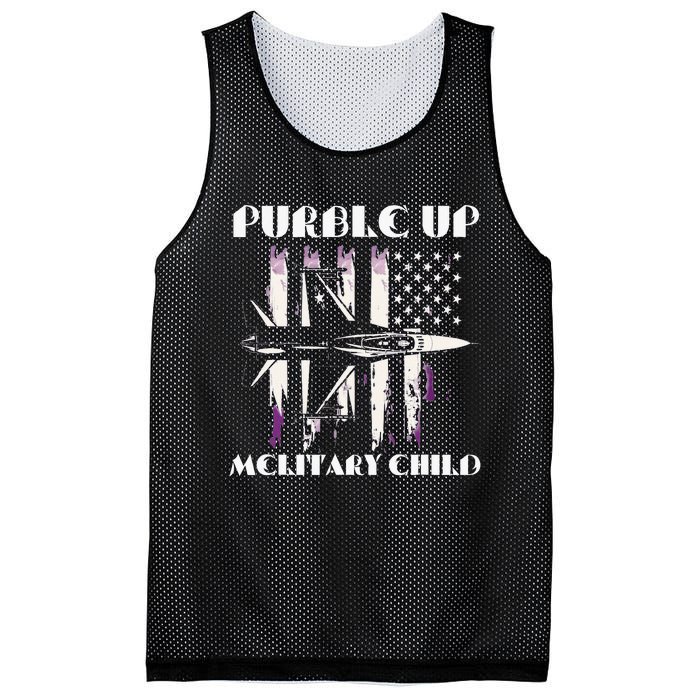 Purple Up Melitary Child Mesh Reversible Basketball Jersey Tank