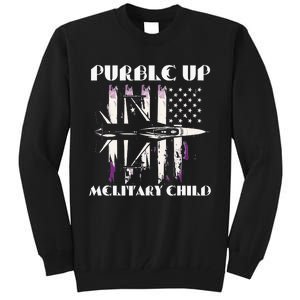 Purple Up Melitary Child Tall Sweatshirt