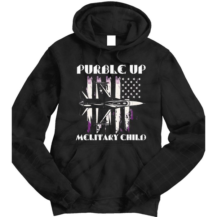 Purple Up Melitary Child Tie Dye Hoodie