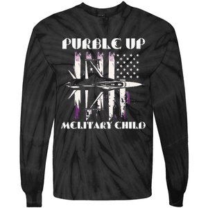 Purple Up Melitary Child Tie-Dye Long Sleeve Shirt