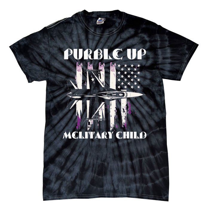 Purple Up Melitary Child Tie-Dye T-Shirt