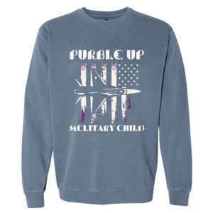 Purple Up Melitary Child Garment-Dyed Sweatshirt