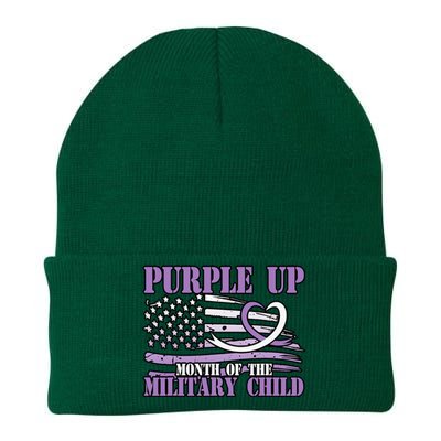 Purple Up Month Of The Military Child Knit Cap Winter Beanie