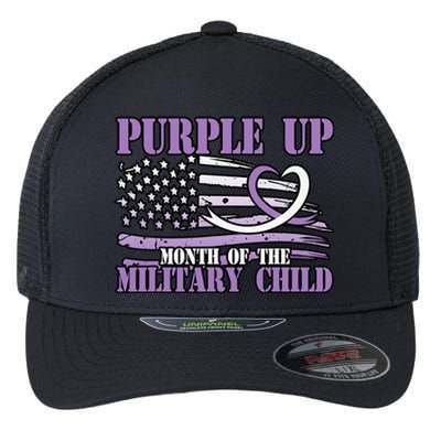 Purple Up Month Of The Military Child Flexfit Unipanel Trucker Cap