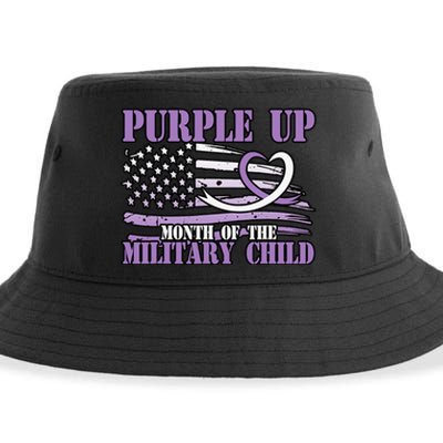 Purple Up Month Of The Military Child Sustainable Bucket Hat