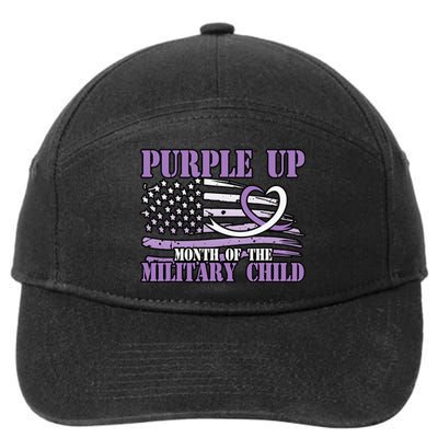 Purple Up Month Of The Military Child 7-Panel Snapback Hat