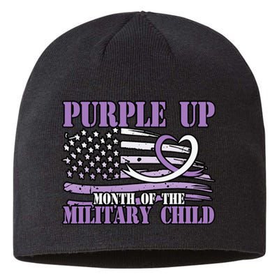 Purple Up Month Of The Military Child Sustainable Beanie