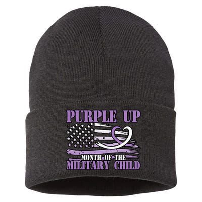 Purple Up Month Of The Military Child Sustainable Knit Beanie