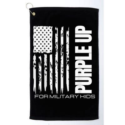 Purple Up Military Kid Military Child US Flag tee Golf Towel