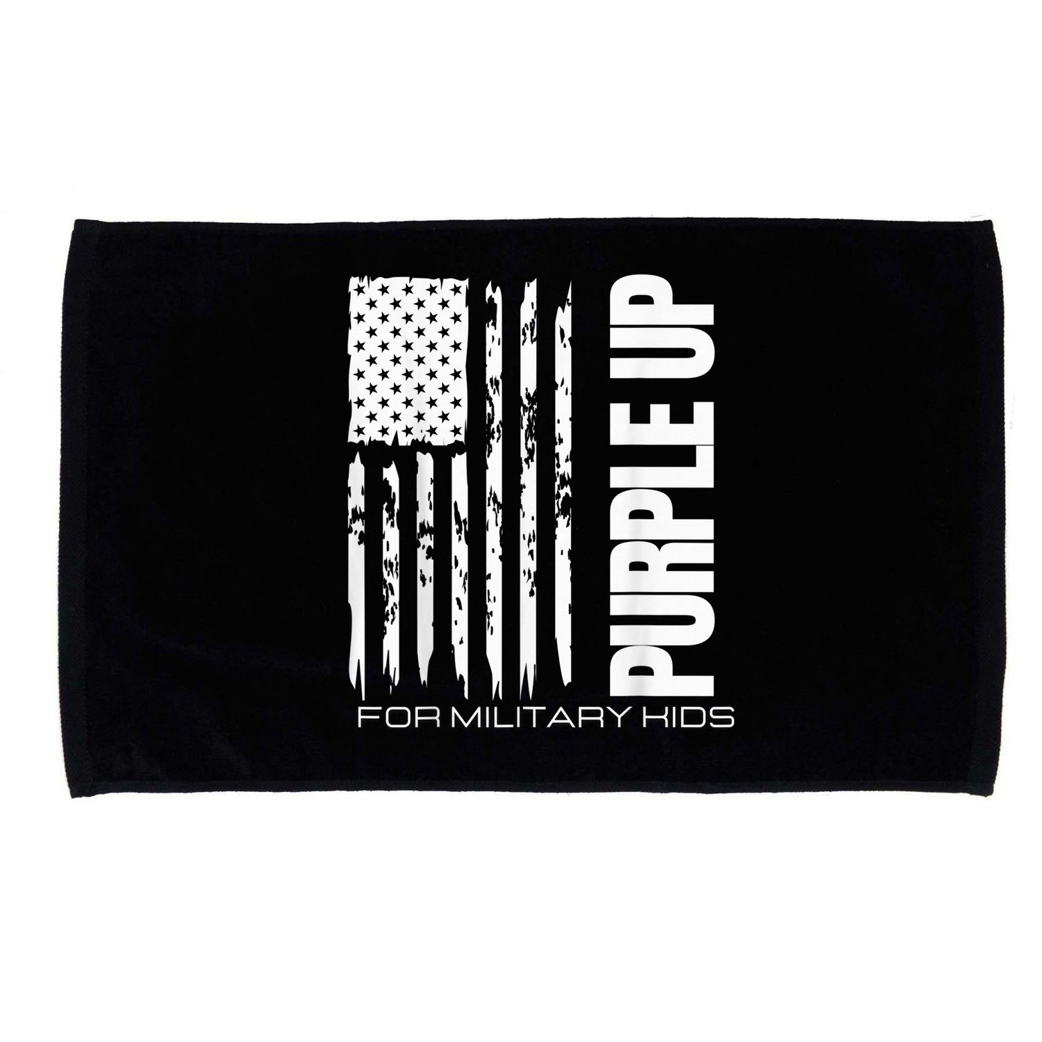 Purple Up Military Kid Military Child US Flag tee Microfiber Hand Towel