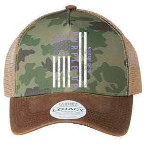 Purple Up Month Of Military Child Awareness Legacy Tie Dye Trucker Hat