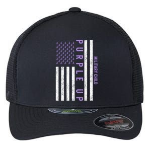 Purple Up Month Of Military Child Awareness Flexfit Unipanel Trucker Cap