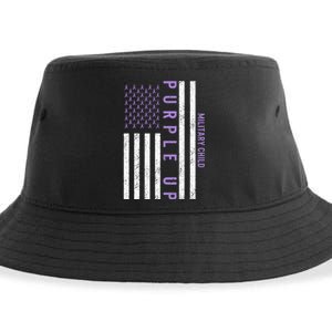 Purple Up Month Of Military Child Awareness Sustainable Bucket Hat