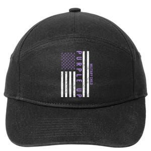 Purple Up Month Of Military Child Awareness 7-Panel Snapback Hat