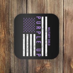 Purple Up Month Of Military Child Awareness Coaster