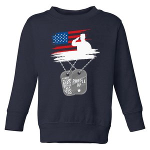 Purple Up Month Of Military Child Awareness Toddler Sweatshirt