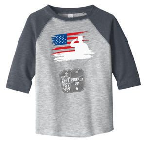 Purple Up Month Of Military Child Awareness Toddler Fine Jersey T-Shirt