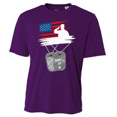 Purple Up Month Of Military Child Awareness Cooling Performance Crew T-Shirt