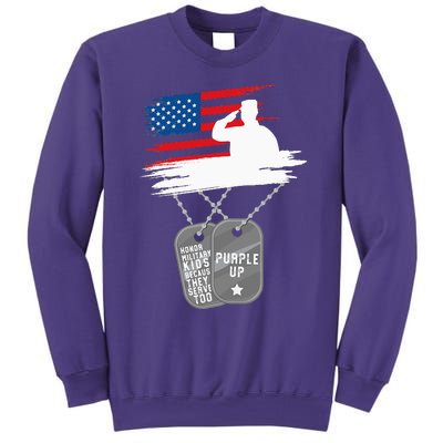 Purple Up Month Of Military Child Awareness Sweatshirt