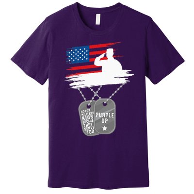 Purple Up Month Of Military Child Awareness Premium T-Shirt