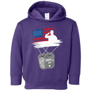 Purple Up Month Of Military Child Awareness Toddler Hoodie