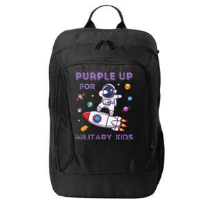 Purple Up Military Military Child Month Astronaut City Backpack