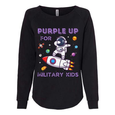 Purple Up Military Military Child Month Astronaut Womens California Wash Sweatshirt